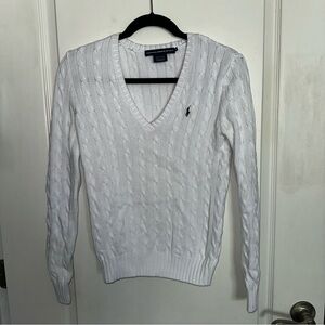 Ralph Lauren White Sweater -Size Medium